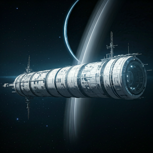 Futuristic space station hull